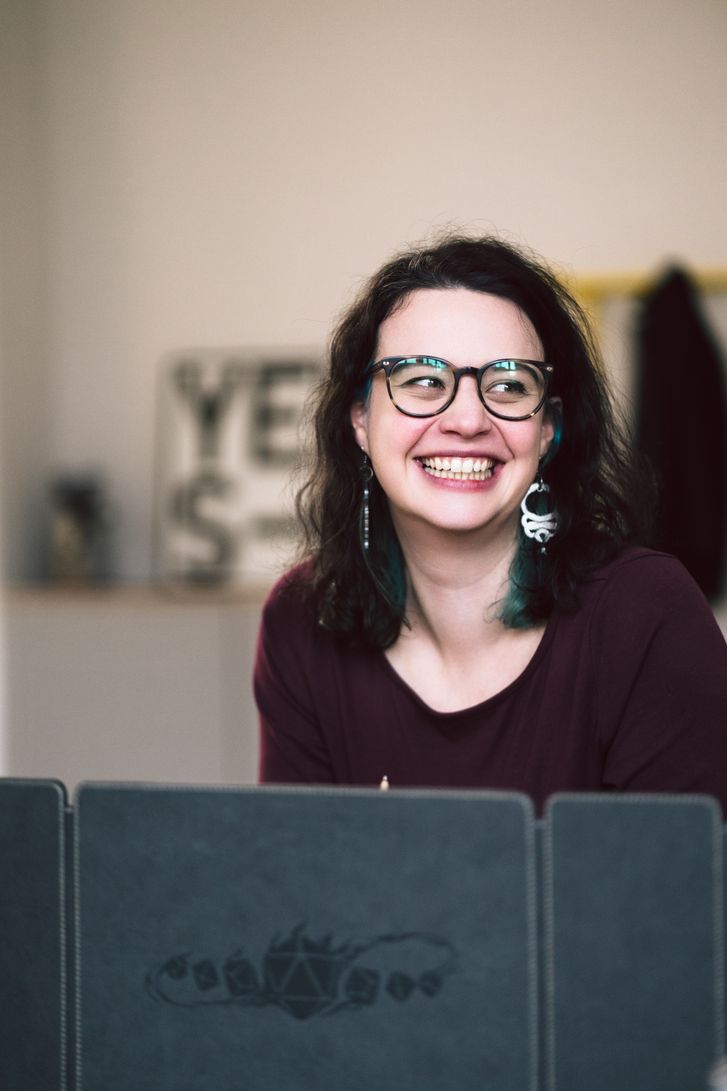 Irmi Schäffl, Gründerin von twelve or higher in Aktion bei einem Workshop